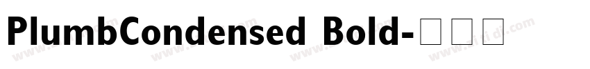 PlumbCondensed Bold字体转换